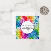 *~ AP62 BLANK DIY Tie Dye Inspire Note Kaart Notitiekaartje (Voorkant / Achterkant in situ)