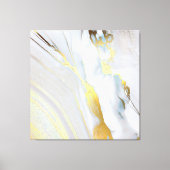 *~ AP66 Marmeren Steen Abstracte Witte Gouden Foli Canvas Afdruk (Voorkant)