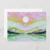 *~* AP67 Pastel Abstracte Kunst Schilderen Natuur Briefkaart (Voorkant / Achterkant)