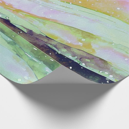 *~* AP67 Pastel Abstracte Kunst Schilderen Natuur Cadeaupapier (Hoek)