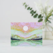 *~* AP67 Pastel Abstracte Kunst Schilderen Natuur Feestdagenkaart (Staand voorkant)