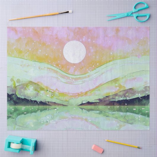 *~* AP67 Pastel Abstracte Kunst Schilderen Natuur Tissuepapier (Craft)