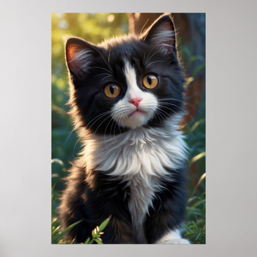 *~* AP68 2:3 Kat Feline Kitten Kat Zwart Zoet Poster (Voorkant)