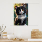 *~* AP68 2:3 Kat Feline Kitten Kat Zwart Zoet Poster (Keuken)