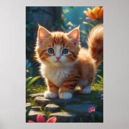 *~* AP68 2:3 Kitten Organge Tabby Schattige Zoet Poster