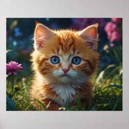 *~* AP68 5:4 Feline Kat Kitten Fluffy Natuur Poster