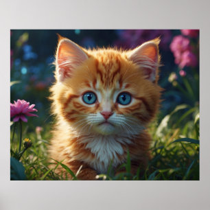 *~* AP68 5:4 Feline Kat Kitten Fluffy Natuur Poster