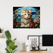 *~* AP68 5:4 Kat Katachtige Kitty Kittens Gebrands Poster (Thuiskantoor)