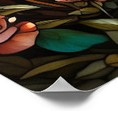 *~* AP68 Fantasy 5:4 TIGER Glas in lood Kleurrijk Poster (Hoek)