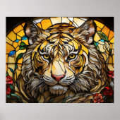 *~* AP68 Fantasy Bold 5:4 TIGER Glas in lood Poster (Voorkant)