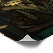 *~* AP68 Fantasy TIGER Glas in lood Bright 5:4 Poster (Hoek)