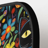 *~* AP68 Floral Whimsical Quirky Cat FOTO 2 Pickleball Paddle (Links Detail)