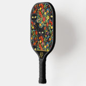 *~* AP68 Floral Whimsical Quirky Cat FOTO 2 Pickleball Paddle (Links)