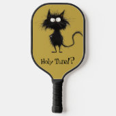 *~* AP68 Floral Whimsical Quirky Cat FOTO 5 Pickleball Paddle (Achterkant)