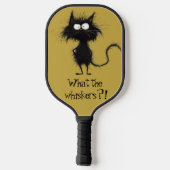 *~* AP68 Floral Whimsical Quirky Cat FOTO 7 Pickleball Paddle (Achterkant)