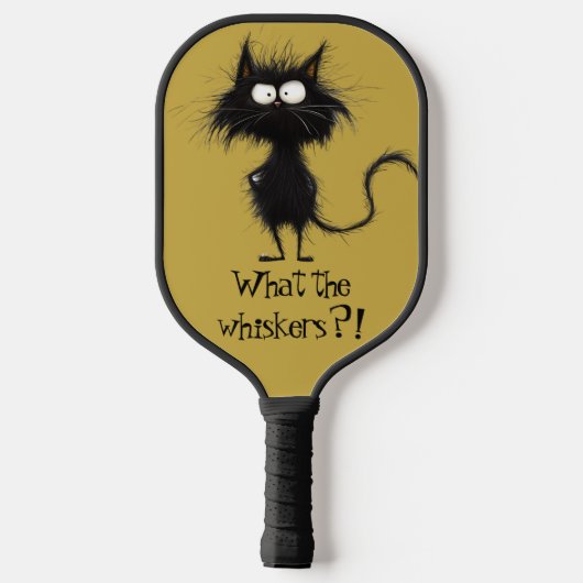 *~* AP68 grillige eigenzinnige kat Vibrant kleurri Pickleball Paddle (Achterkant)