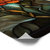 *~* AP68 TIGER Glas in lood Bright 5:4 Fantasy Poster (Hoek)