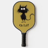 *~* AP68 Whimsical Quirky Cat Vibrant Kleurrijk 3 Pickleball Paddle (Achterkant)