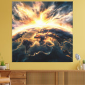 *~* AP70 Aarde Wereld Kosmische Eenheid Goed Canvas Afdruk (Insitu (Woonkamer))