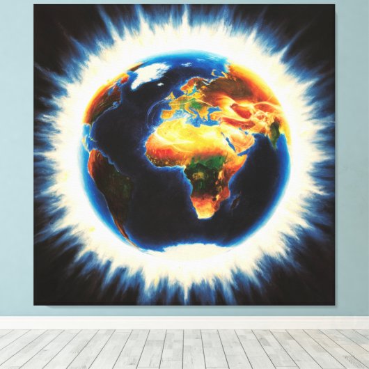 *~* AP70 Lichtaarde Wereld Kosmische Liefde Canvas Afdruk (Insitu (Houten vloer))