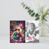 *~* AP72 .  Flowers Love Moederdag Foto Feestdagenkaart (Staand voorkant)