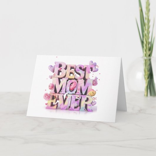 *~* AP72 Foto Emoji Whimsical Moederdag Kaart (Voorkant)