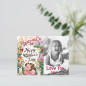*~* AP72 . Whimsical Sweet Love Moederdag Foto Feestdagenkaart (Staand voorkant)