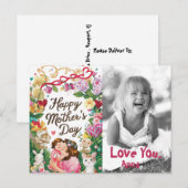 *~* AP72 . Whimsical Sweet Love Moederdag Foto Feestdagenkaart (Voorkant / Achterkant)