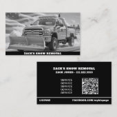 *~* AP74 Sneeuw Verwijdering Ploeg Vrachtwagen Pat Visitekaartje (Voorkant / Achterkant)