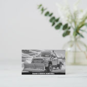 *~* AP74 Sneeuw Verwijdering Ploeg Vrachtwagen Pat Visitekaartje (Staand voorkant)