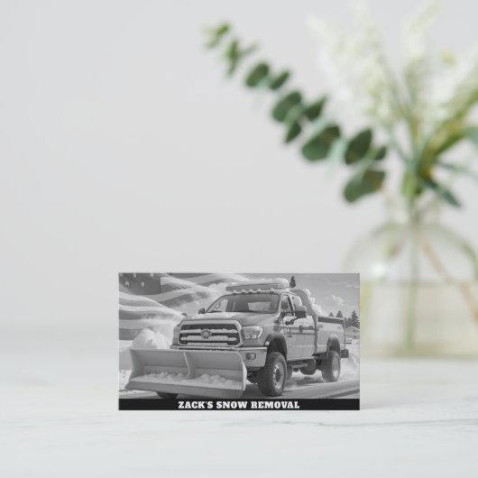 *~* AP74 Sneeuw Verwijdering Ploeg Vrachtwagen Pat Visitekaartje (Staand voorkant)
