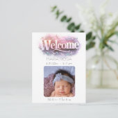 *~* AP79 Baby Pasgeboren Geboorte Aankondiging FOT (Staand voorkant)