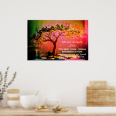 *~* AP81 Artistieke Etherische Kalmerende Boom DIY Poster (Keuken)