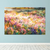 *~* AP84 Etherisch schilderen Bloemen Vijver Lelie Canvas Afdruk (Insitu (Houten vloer))