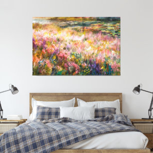 *~* AP84 Etherisch schilderen Bloemen Vijver Lelie Canvas Afdruk