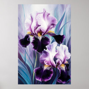 *~* AP84 Paarse Iris Irissen Wall Art Poster