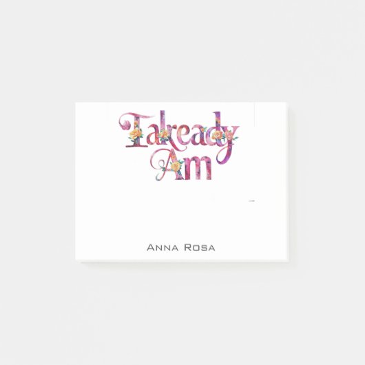 *~* AP85 12 Bloemen Dankbaarheid Manifest AL AM Post-it® Notes (Voorkant)