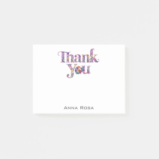 *~* AP85 Bloemen Dank u - Dankbaarheid Manifest Post-it® Notes (Voorkant)