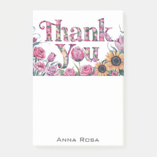 *~* AP85 Bloemen Dank u Dankbaarheid Manifesting Post-it® Notes
