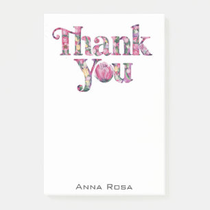 *~* AP85 Dank u Bloemen Dankbaarheid Manifestatie Post-it® Notes