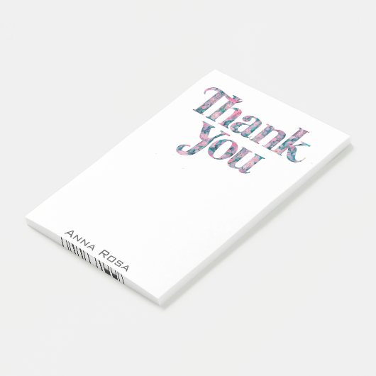 *~* AP85 Dank u Dankbaarheid Manifestatie Floral Post-it® Notes (Schuin)