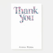 *~* AP85 Dank u Dankbaarheid Manifestatie Floral Post-it® Notes (Voorkant)