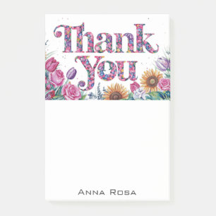 *~* AP85 Dankbaarheid Manifestatie Bloemen Tulpen Post-it® Notes