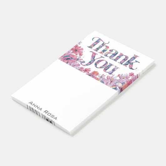 *~* AP85 Dankbaarheidsmanifestatie Bloemen Roze Post-it® Notes (Schuin)