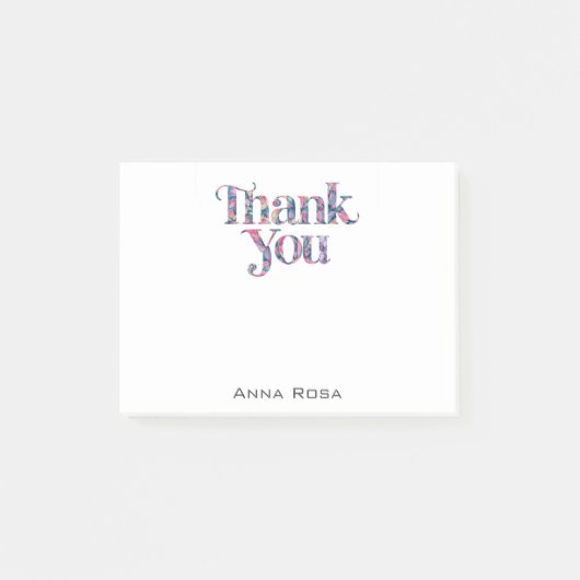*~* AP85 Floral + Dankjewel Dankbaarheid Manifest Post-it® Notes (Voorkant)