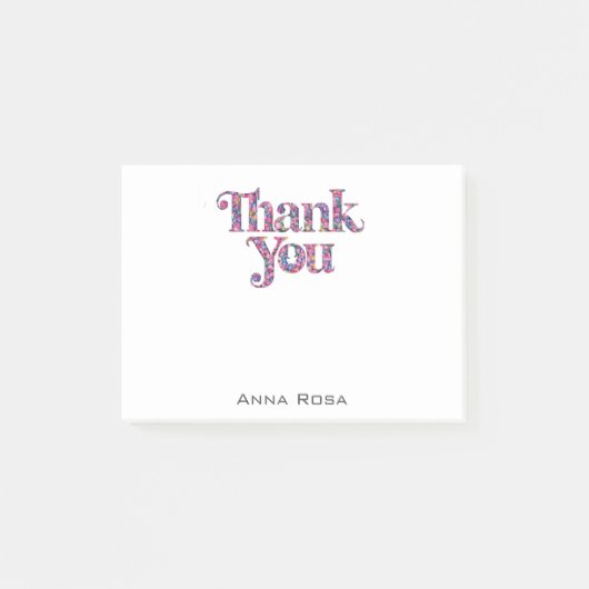 *~* AP85 FloralT Dank u Dankbaarheid * Manifest Post-it® Notes (Voorkant)