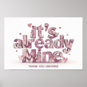 *~* AP85 Harten Manifestatie Wet van Aantrekking Poster