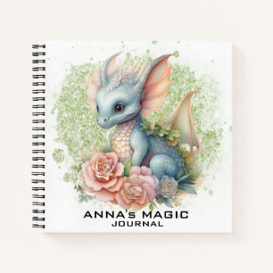 *~* AP85 Law Attractie Dragon Bloemen Foto Notitieboek