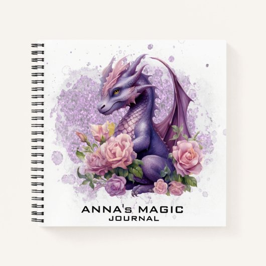 *~* AP85 Law Attractie Schattigee Baby Dragon Flor Notitieboek (Voorkant)