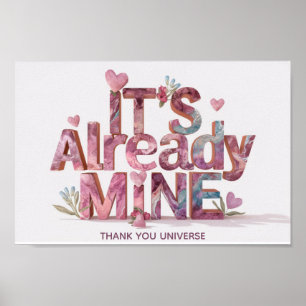 *~* AP85 Wet van Attractie Manifestatie Harten Poster